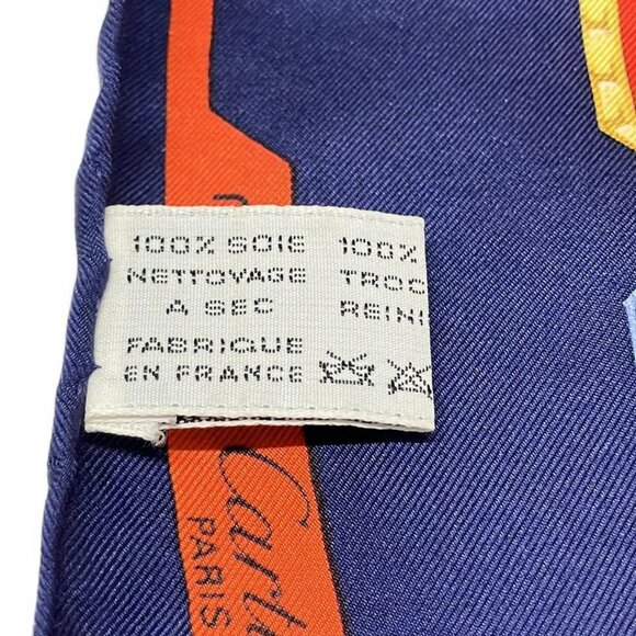 Auth Cartier - Pink Orange Multi Scarf - Picture 5 of 7